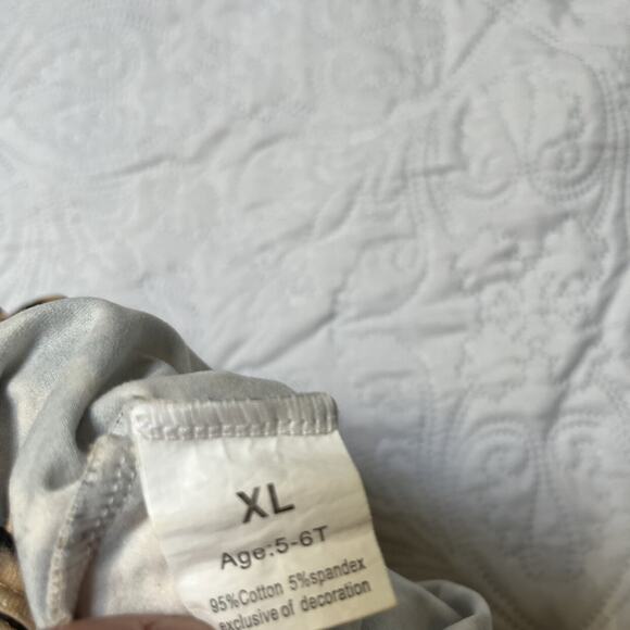 Ruffle Shoulder Leopard Print Swim Suit Size 5/6 - Picture 5 of 5